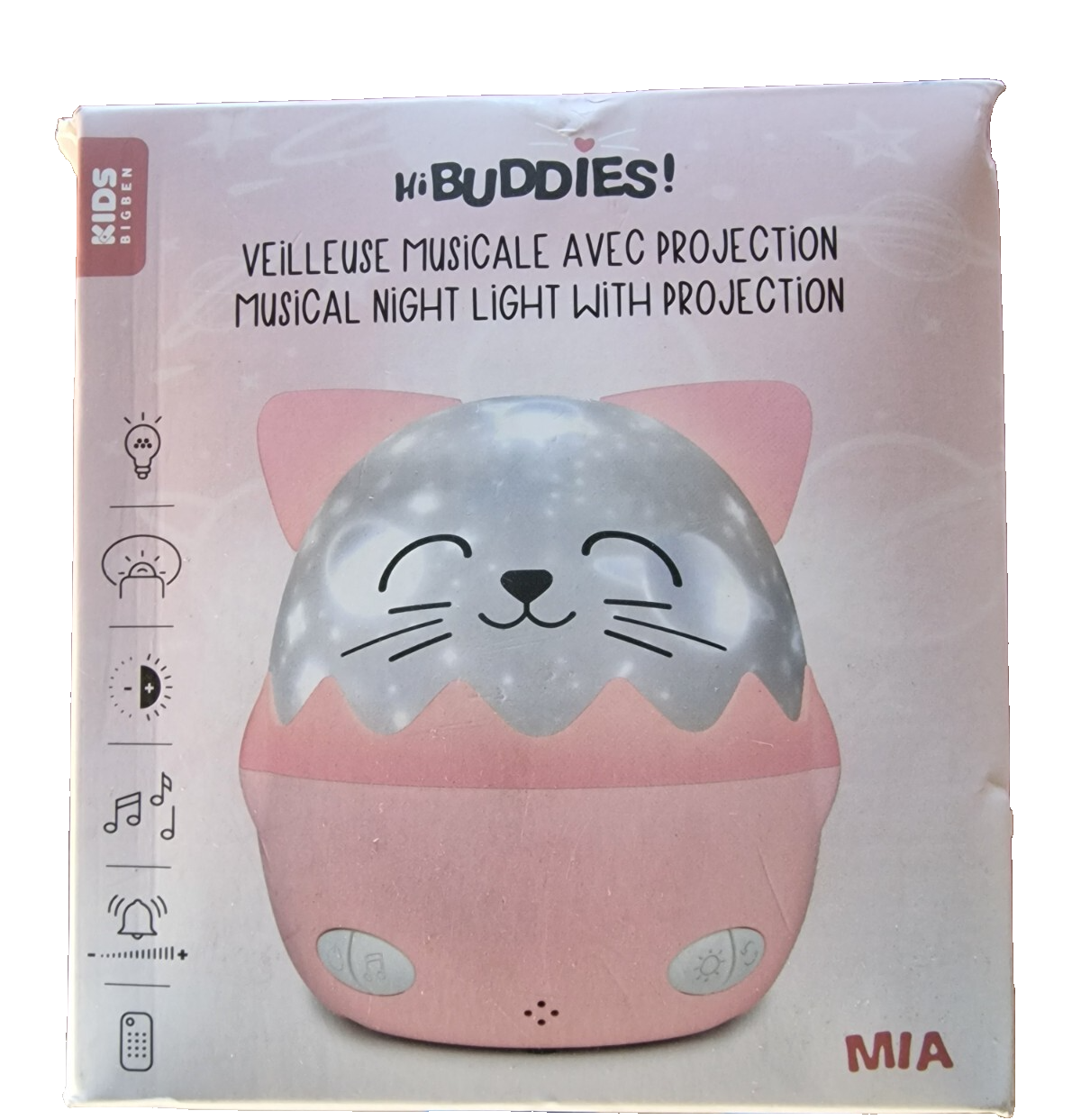 Bigben Nightlight with Projektor and Music - Cat